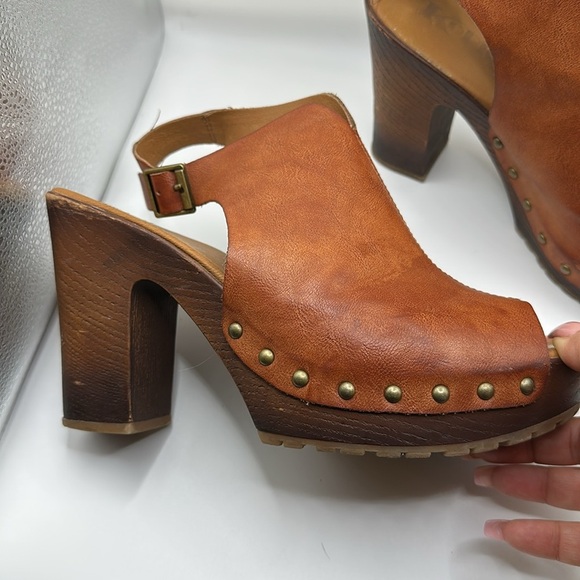 Korks Arden vegan leather sandals tan size 9 - Picture 4 of 10